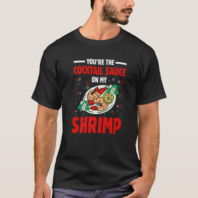 Camiseta Comida De Caranguejo De Molho De Cocktail (Frente)