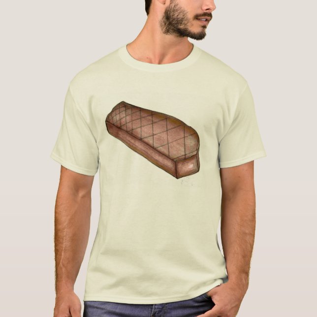 Camiseta Comida De Carne De Bife A Grelha Da Nova Iorque (Frente)