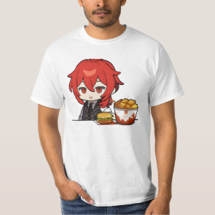 Camiseta comida de chibi diluída