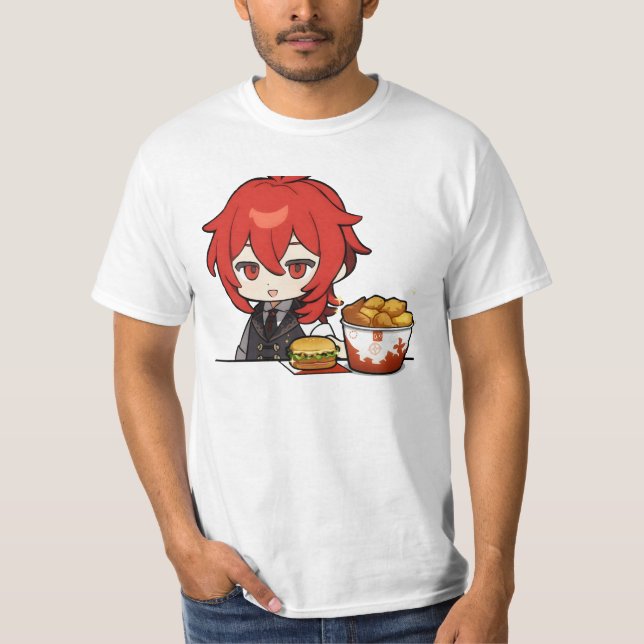 Camiseta comida de chibi diluída (Frente)
