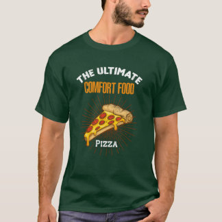 Camiseta Comida de Conforto Final Amante de Pizza Engraçado