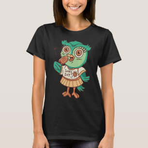 Camiseta Comida de coruja Animais de zoológico