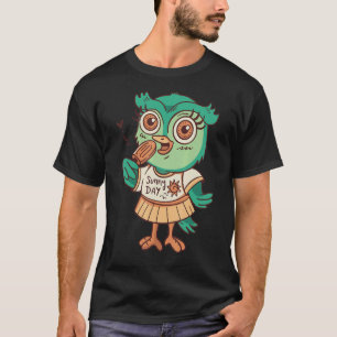 Camiseta Comida de coruja Animais de zoológico