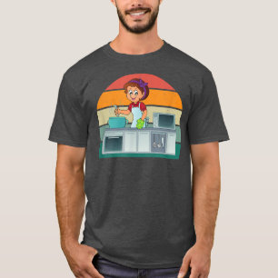 Camiseta comida de cozinha de cozinheira cozinhar gourmet c
