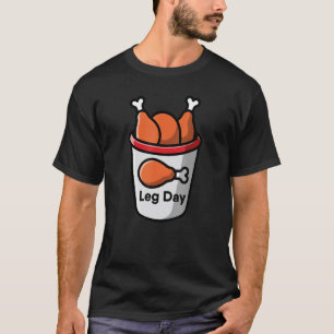 Camiseta Comida De Dia De Perna Frango Treino Academia Fitn
