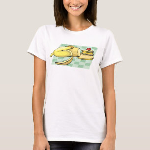 Camiseta Comida de Diversão de Café da Manhã de Banana e Pa
