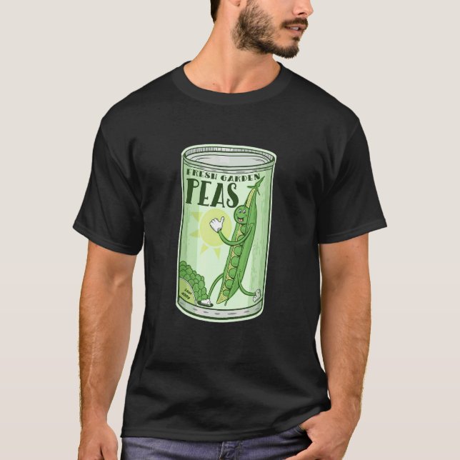Camiseta Comida de ervilhas enlatadas (Frente)