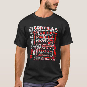 Camiseta Comida De Espaa Tortilla Espaola Espanha Comida Pa