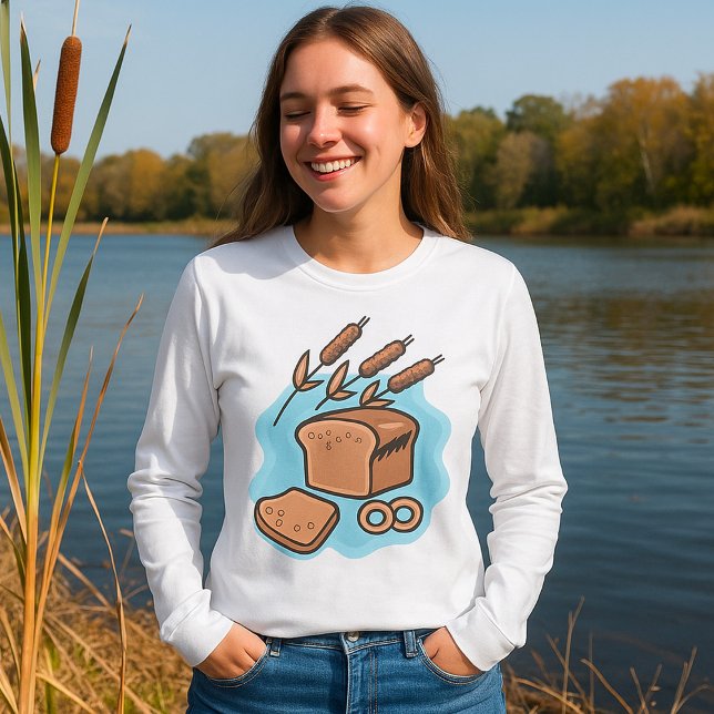 Camiseta Comida de fazendeiro Rustic Whole Bread (Criador carregado)