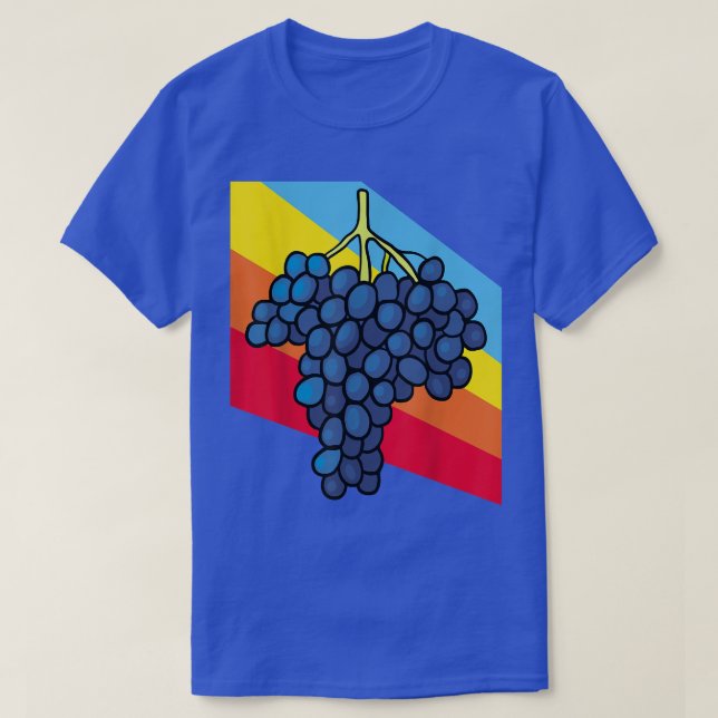 Camiseta Comida de Fruta azul vegetariana (Frente do Design)
