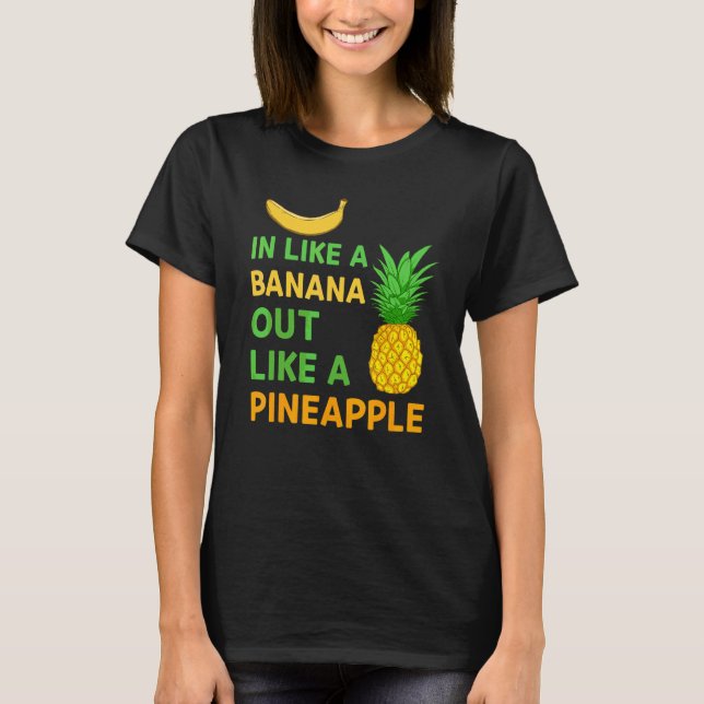 Camiseta Comida de Fruta de abacaxi de banana (Frente)