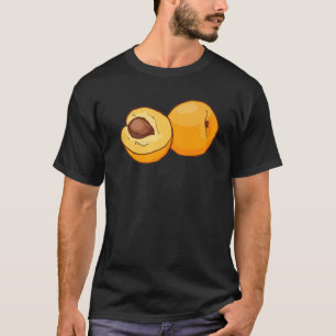 Camiseta Comida de Fruta de damasco vegetariano