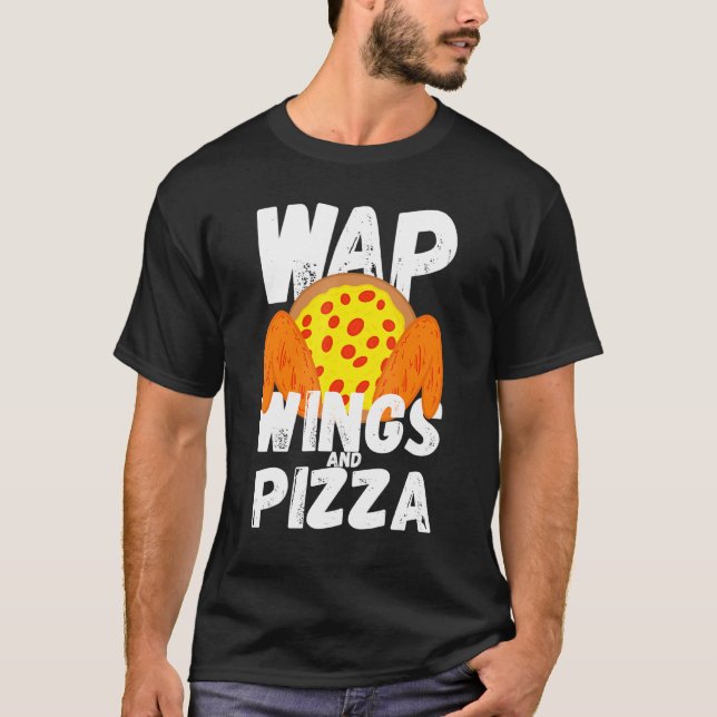 Camiseta Comida De Galinhas Com Asas E Pizza Wap (Frente)