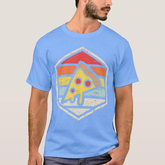 Camiseta Comida de lixo da Pizza Retro (Frente)