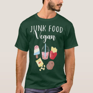 Camiseta Comida de lixo Vegan Cute Kawaii Fast Comida