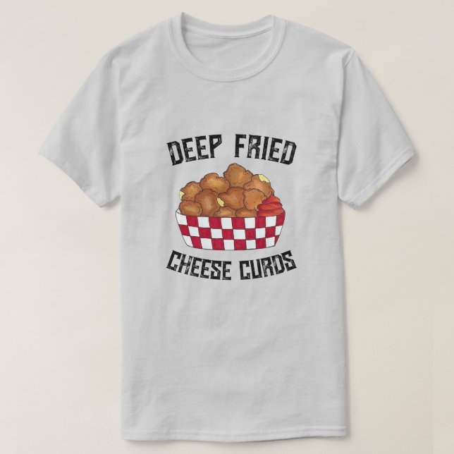 Camiseta Comida de Minnesota em Wisconsin, "Deep Fried Chee (Frente do Design)