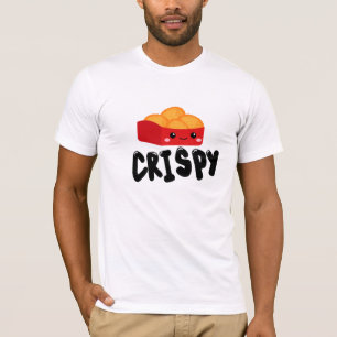 Camiseta Comida de Nuggets de Frango Crocantes