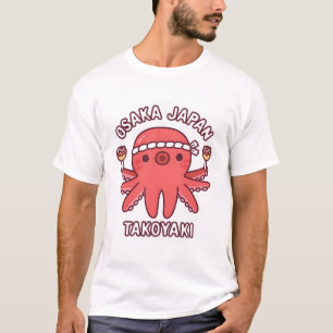 Camiseta Comida de Octopus Cujo Osaka Japão Takoyaki