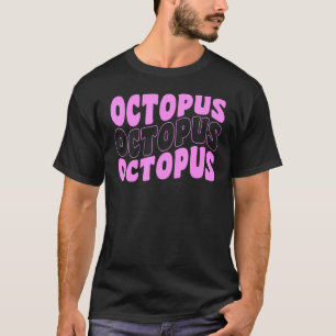 Camiseta Comida de Octopus de Bactérias Retro