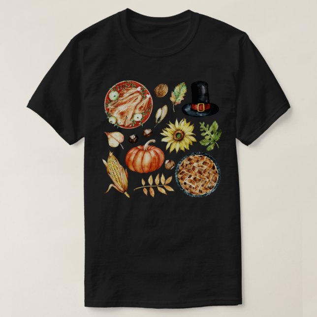 Camiseta Comida de outono aprovada (Frente do Design)