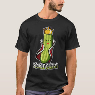 Camiseta Comida de pepino pepino da rainha da picada