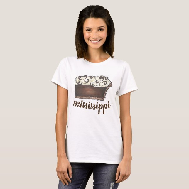 Camiseta Comida de pimenta de lama de chocolate MS Chocolat (Frente Completa)