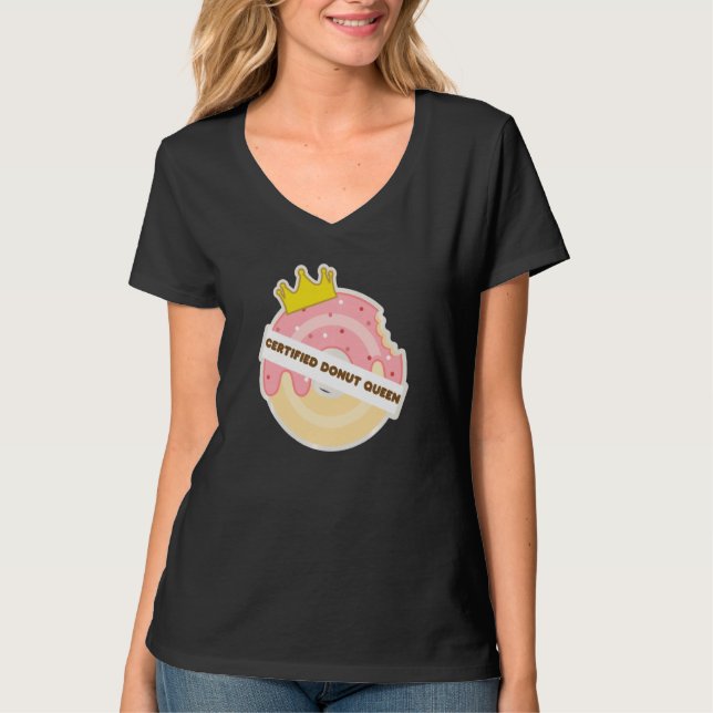 Camiseta Comida de rainha de Rosquinha certificada perfeita (Frente)