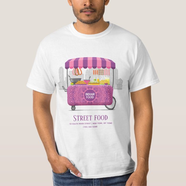 Camiseta Comida de rua | Festival de Comidas (Frente)
