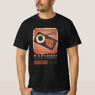 Camiseta Comida de Sashimi japonesa perfeita   Estilo Vinta