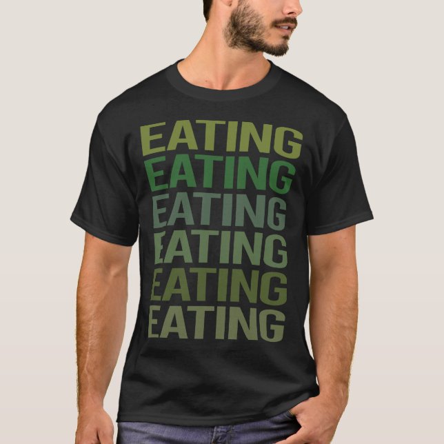 Camiseta Comida de Texto Verde (Frente)