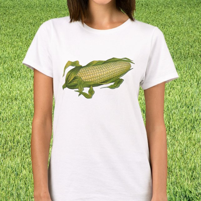 Camiseta Comida de vegetais saudáveis, milho no forno (Criador carregado)