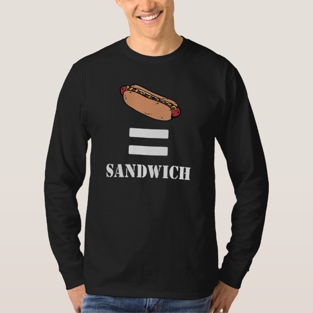 Camiseta Comida Debate Hotdog É Um Sanduíche (Frente)