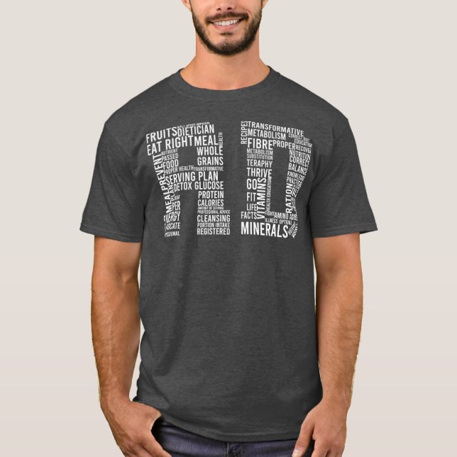 Camiseta COMIDA Dieticiana Registrada de Palavras RD (Frente)