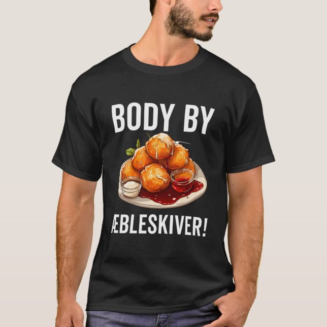 Camiseta Comida Dinamarquesa Aebleski Para Homens Mulheres  (Frente)