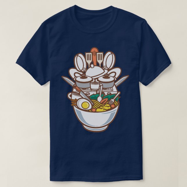 Camiseta Comida do Bowl Noodles (Frente do Design)