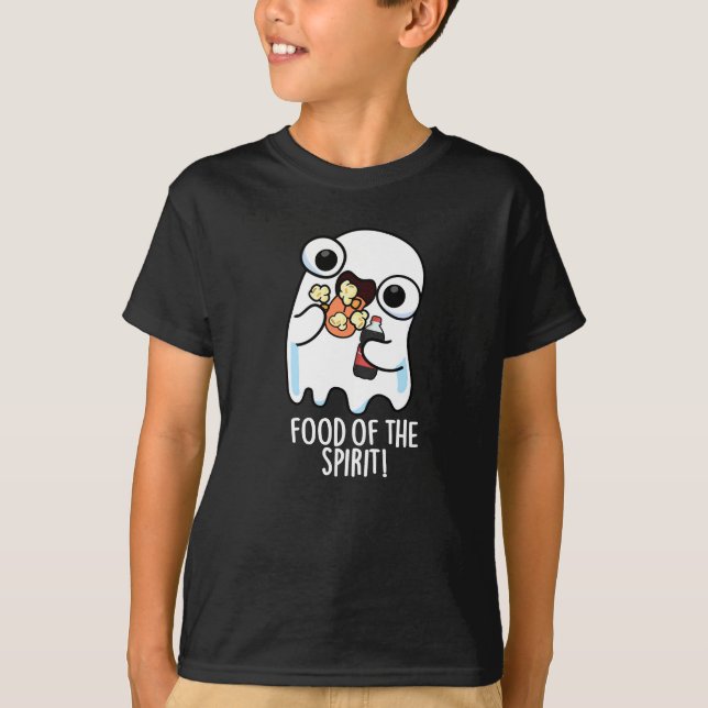 Camiseta Comida Do Espírito Piada De Fantasma Divertida Fun (Frente)