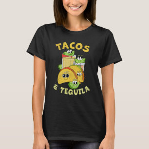 Camiseta Comida e Bebida Tacos e Tequila Mexicana