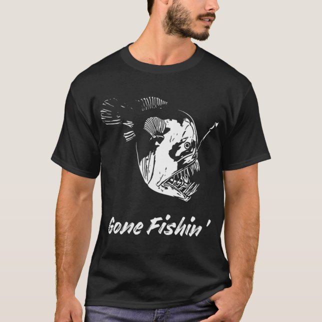 Camiseta Comida e Diversão Gone Fishin' (Frente)