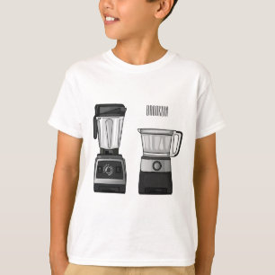 Camiseta Comida e ilustração do desenho do blender