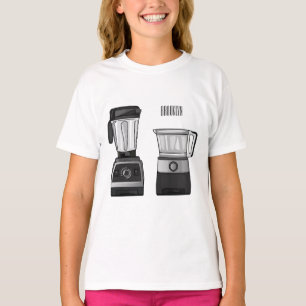 Camiseta Comida e ilustração do desenho do blender