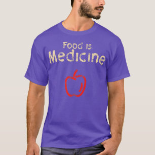 Camiseta Comida é Medicina, Nutrição Foodie Apple Malhação