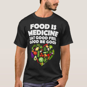 Camiseta Comida É Medicina Vegetariana