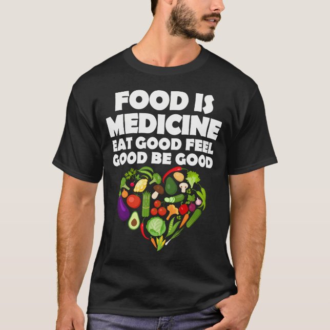 Camiseta Comida É Medicina Vegetariana (Frente)