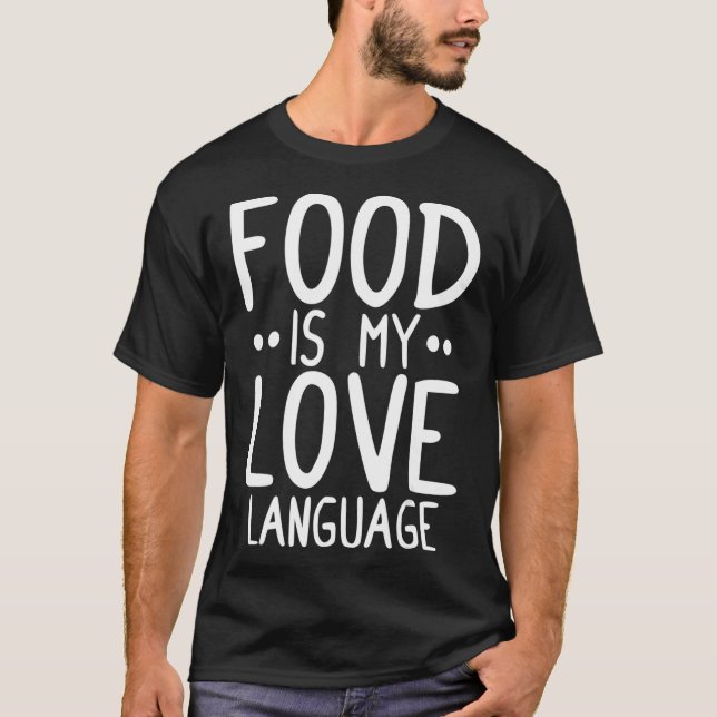 Camiseta Comida É Meu Amor Língua Engraçado Comida Cozinhar (Frente)