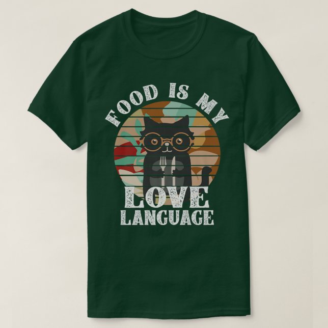 Camiseta Comida É Meu Linguagem De Amor Chef Fazendo Foodie (Frente do Design)