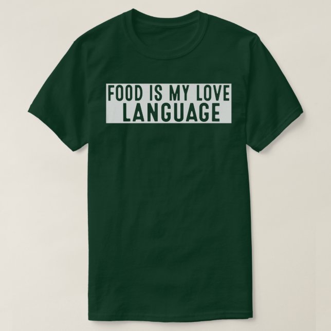 Camiseta Comida É Minha Língua De Amor Comida De Chef De Fo (Frente do Design)