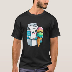 Camiseta Comida Engraçado Italiano Milk Gelato Sorvete