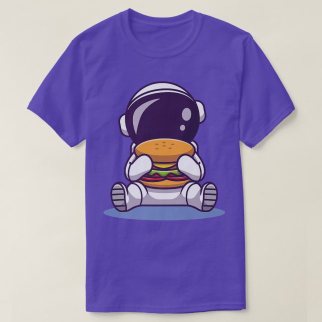 Camiseta Comida Espacial do Cartoon de Astronauta Gelado (Frente do Design)