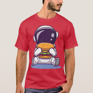 Camiseta Comida Espacial Do Cartucho De Burger De Astronaut