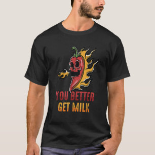 Camiseta Comida Espicosa É Melhor Pegar Pimento Fantasma No